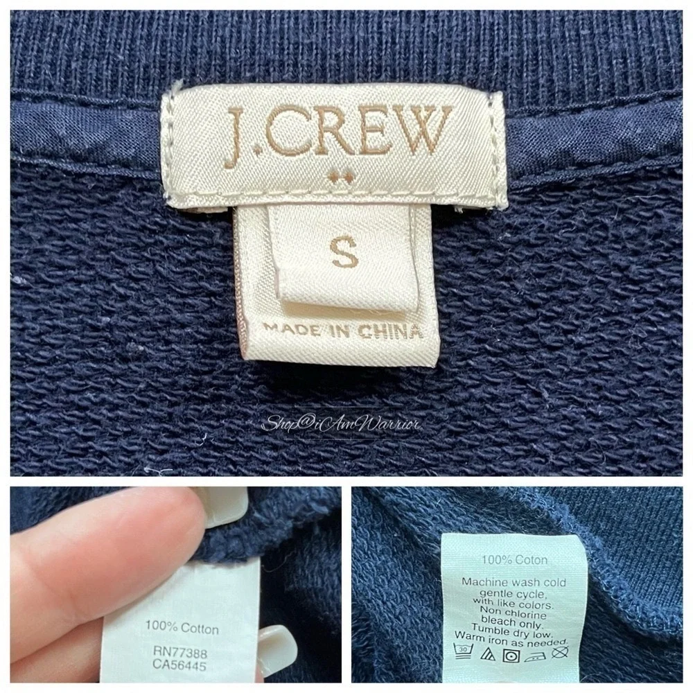 J.Crew navy London pullover sweatshirt in Liberty floral  *shop@iamwarrior